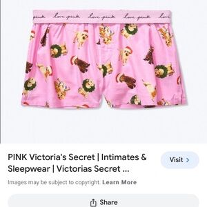 Christmas pink dog shorts